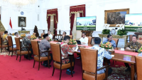 Ratas Penanganan Pengungsi Gunung Ruang, Sulut, Jumat (03/05). Foto/Istimewa Ratas Penanganan Pengungsi Gunung Ruang, Sulut, Jumat (03/05). Foto/Istimewa