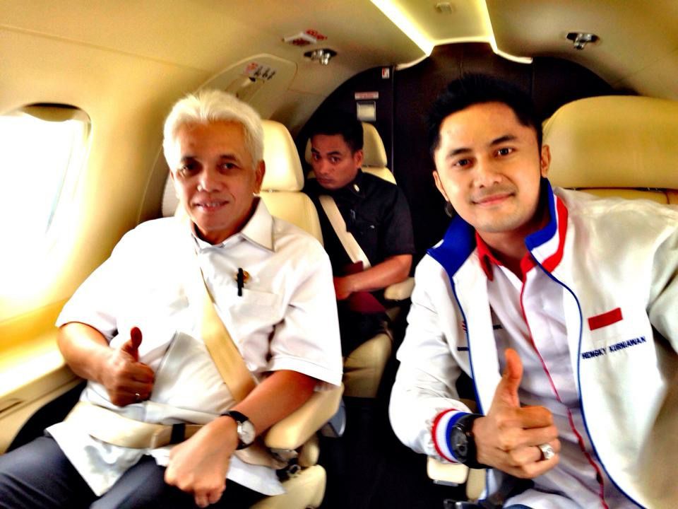 Mantan Menko Perekonomian era Presiden SBY, Hatta Rajasa dan Mantan Bupati KBB, Hengki Kurniawan. Foto/Istimewa